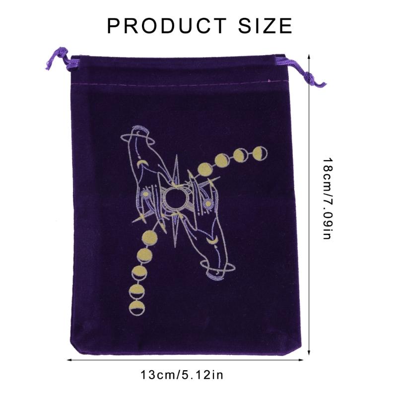 Product Introduction of 【Ready Stock】 Tarot Storage Bag Jewelry Pouches Velvets Drawstrings Bag Divinations Accessory 0