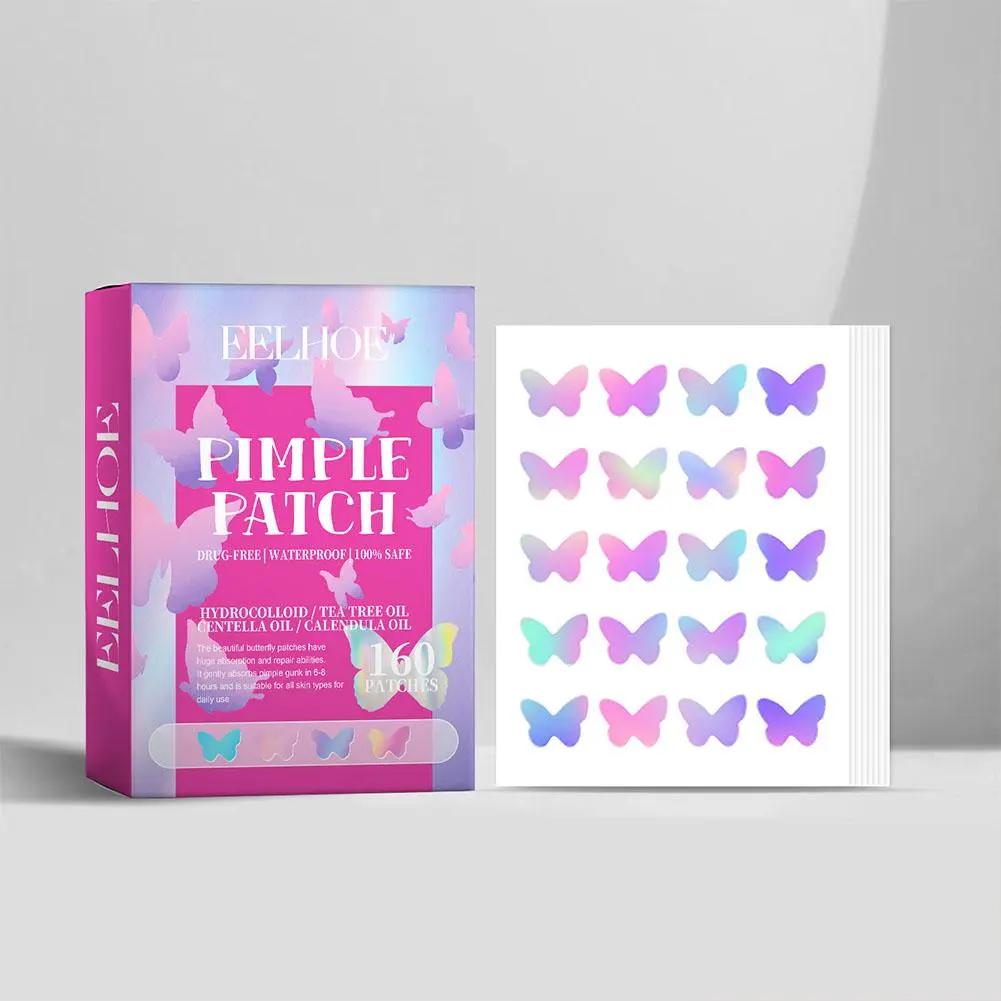 【Ready&Fast⚡】Colored Salicylic Pimple Acne Patch Butterfly Skin Stickers Waterproof Care Facial