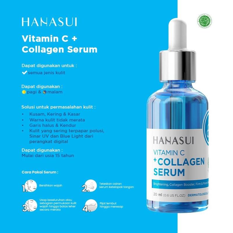 Serum HANASUI BIRU Vitamin C  Collagen Kolagen  - GOLD VIT C VIT B3 - KUNING VIT C - PINK ANTI ACNE 1