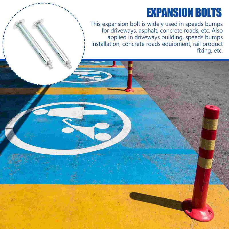10 Pcs Ground Lock Screw Concrete Expansion Bolts Bumps Expansion Bolt For Asphalt Bumps Fastener Expand Expansion Screws Iron 2
