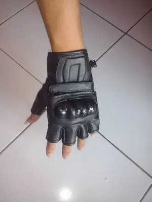 Sarung Tangan Motor Kulit Asli / Sarung Tangan Batok Fiber Anti Pecah Glove Rider 5