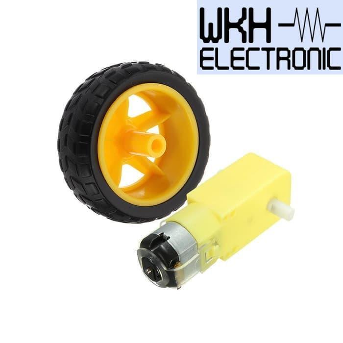 Motor Roda Arduino Jual RODA MOTOR DC GEARBOX SET SMART CAR 1:48 ARDUINO RASPBERRY GEAR ...