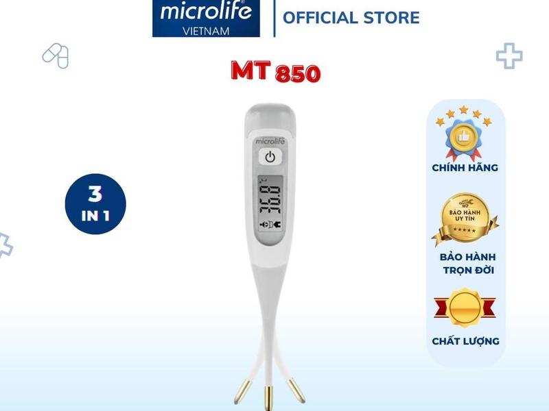 Nhiệt Kế Điện Tử Dạng Bút MICROLIFE MT850 Đầu Dẻo Đo Môi Trường, Thân Nhiệt, Vật Thể Bảo Hành Trọn Đời