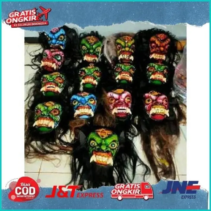 Terbaru Topeng Buto Gedruk Mainan Anak / Topeng Gedruk Bahan Mika / Topeng Buto Rampak Jaranan TRK 4