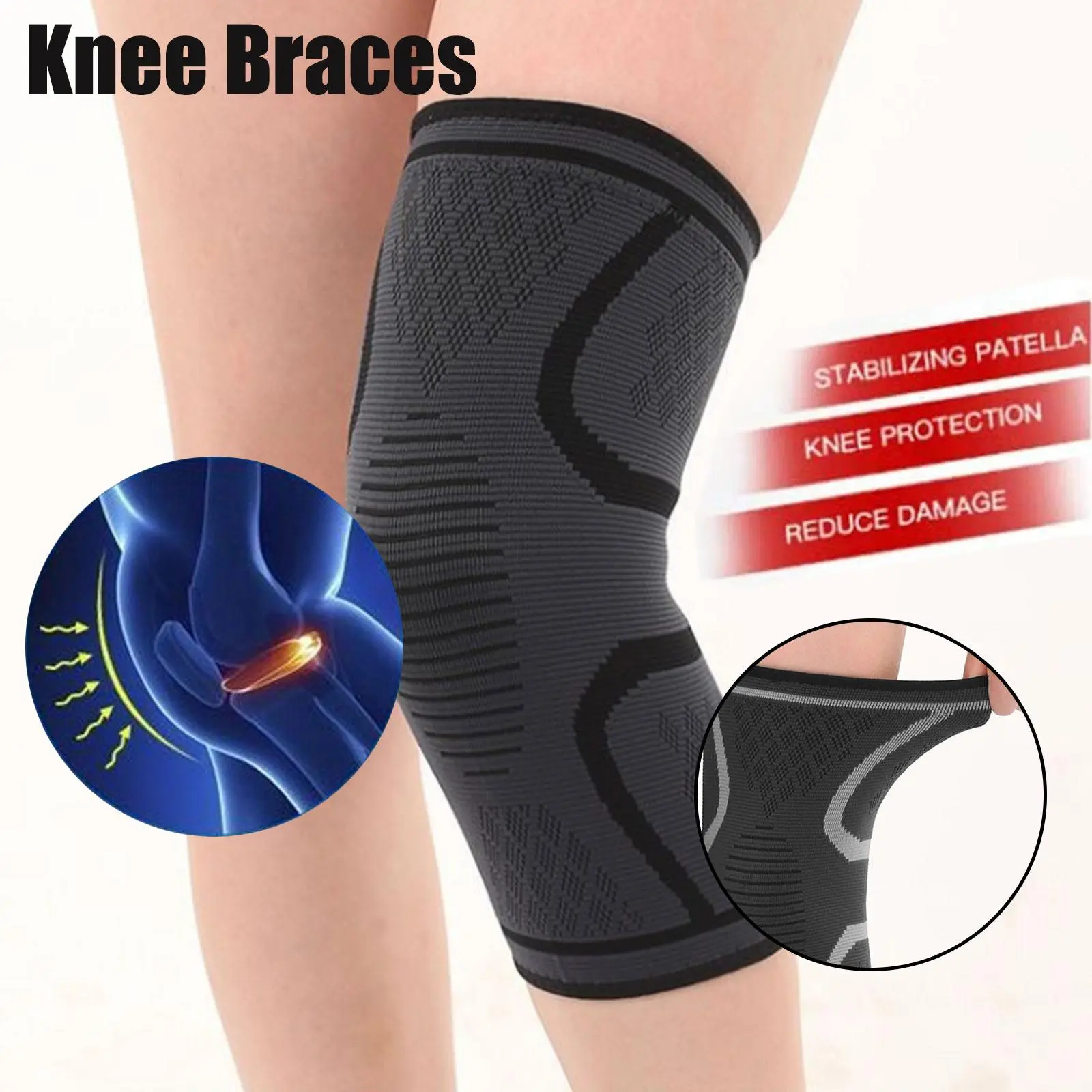 Compression Knee Sleeve for Men and Women Pain Relief and Support for Athletic Activities 1 P6N7