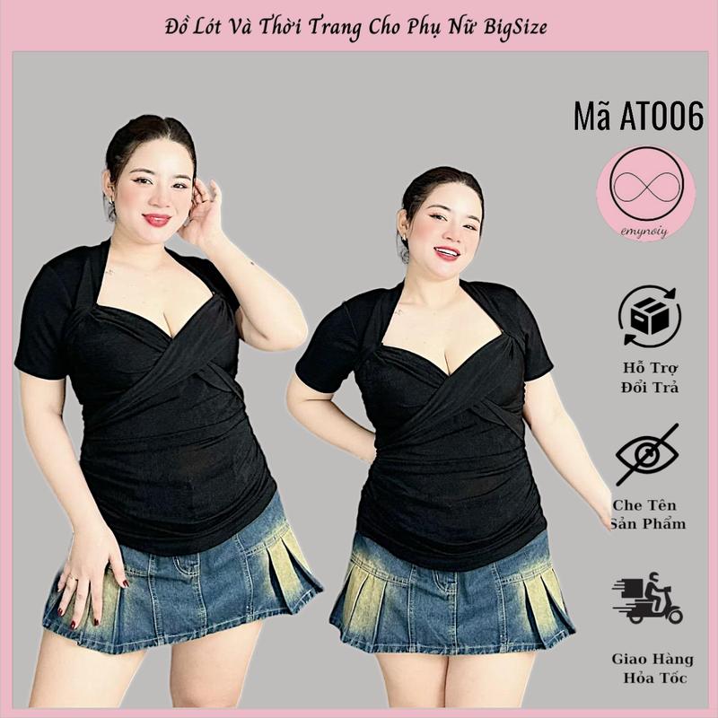 Product Introduction of Mã AT006 – Áo thun nữ bigsize, dáng xoắn ngực rút eo, chất thun nhung mềm, tôn dáng thoải mái 7