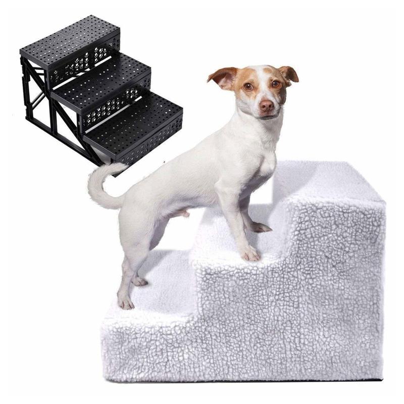 3 Tiers Pet Ramps Ladder for Bed or Sofa Small Body Pets and Old Dogs and Cats 3