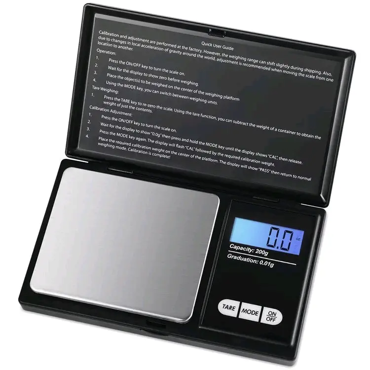 Cân Tiểu Ly Điện Tử Mini 200g 500g ( Màu Đen ) Tiện Lợi Bỏ Túi Độ Cân Chính Xác
