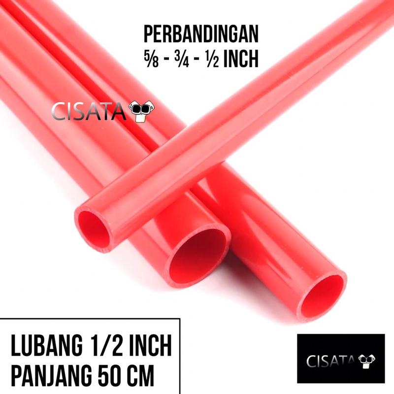 1/2 inch Pipa Merah Panjang 50 cm Filter Aquarium - Shop | Tokopedia