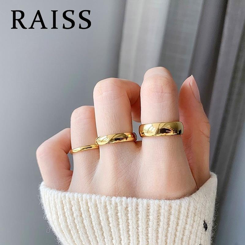 Nhẫn Titan Không Gỉ Mạ Vàng 18k Thiết Kế Trơn Đơn Giản Và Bền Màu Sắc