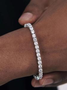 Brazalete de moda decorado con diamantes de imitación para verano 2025, accesorios elegantes para el uso diario de mujeres y hombres, regalo de joyería estética minimalista