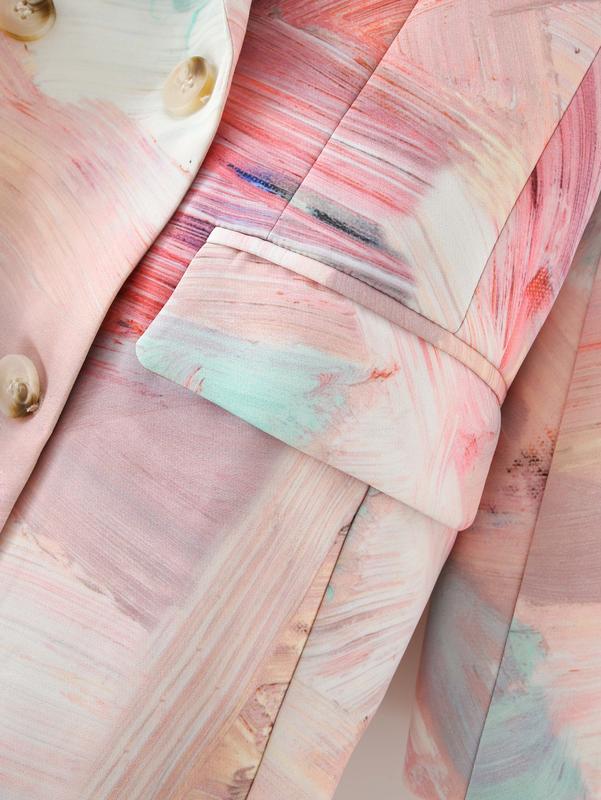 Blazer Casual print Pink Abstract 004222 5