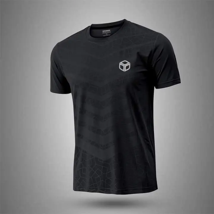 Áo thể thao cổ tròn vải thun lạnh LOGO HÌNH HỘP tập gym ngắn Nam Top Áo Thun Trang Phục Sport Tập Aerobic Đồng