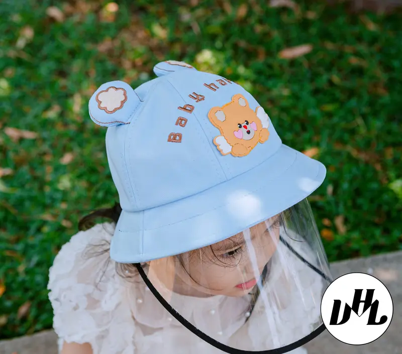 NÓN CHẮN GIÓ CẢN BỤI GẤU HAPPY (3 tháng-18 tháng) cho bé trai và gái 6