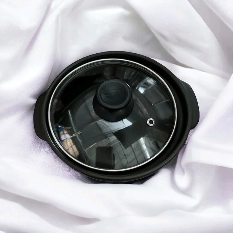 (Nồi Kho Quẹt Kích Cỡ Nhỏ (15.5cm) Nên Không Đủ Nấu Phần Mì Cay) Nồi Đất Số 6 Tráng Men Với Nắp Bằng Kính,Dùng Kho Cá Kho Quẹt Với Đường Kính 15,5cm. Nồi Sứ Kho Cá