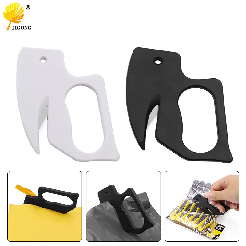 Plastic Letter Opener Mini Sharp Letter Mail Envelope Security Documents Opener Guarded Cutter Blade Office Equipment