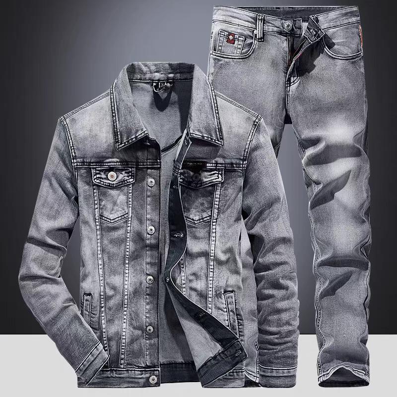 COMBO QUẦN JEANS NAM + ÁO KHOÁC JEAN NAM CAO CẤP ÁO KHOÁC NAM BASIC ÁO KHOÁC NAM ĐẸP 2