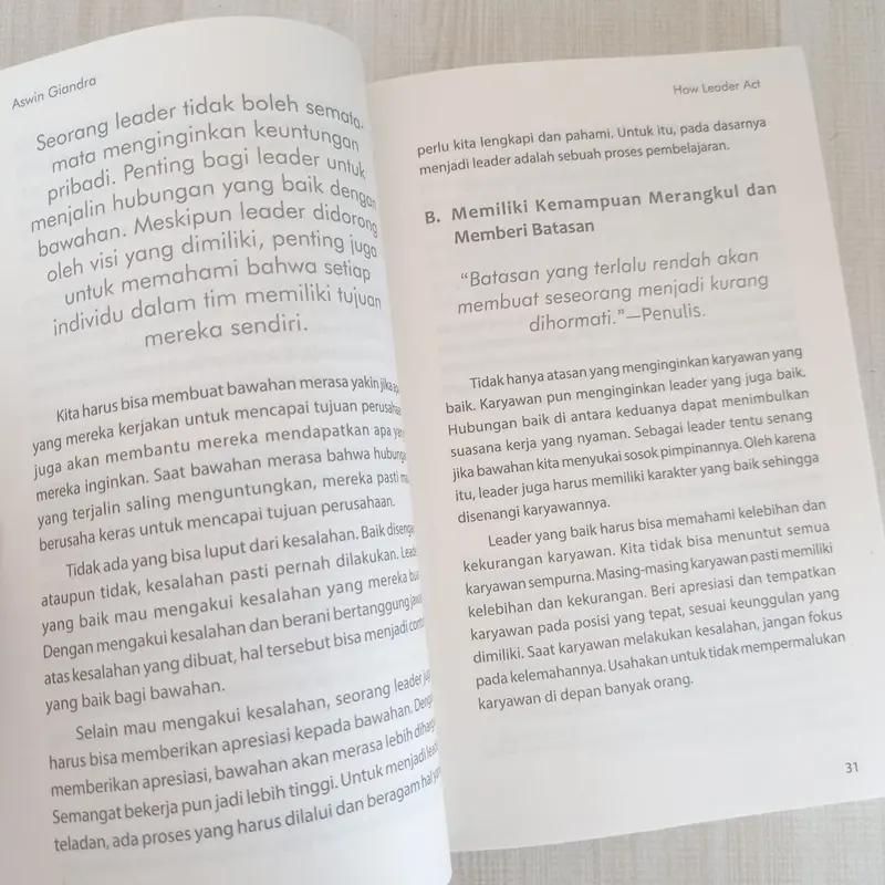 How Leader Act by Aswin Giandra - Memimpin, Bukan Memberi Perintah 4
