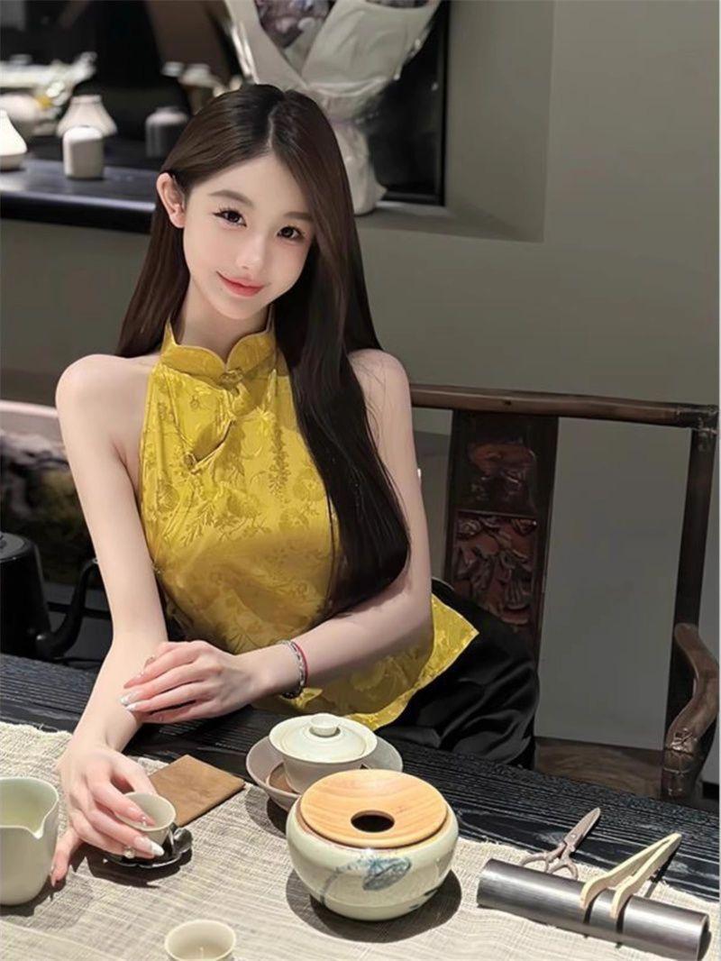 Product Introduction of Áo Vest, Thời Trang Mới Mùa Hè Cho Nữ, Thanh Lịch Và Đẹp Mắt, Thiết Kế Độc Đáo Kiểu Trễ Vai, Thích Hợp Mặc Mùa Hè 3