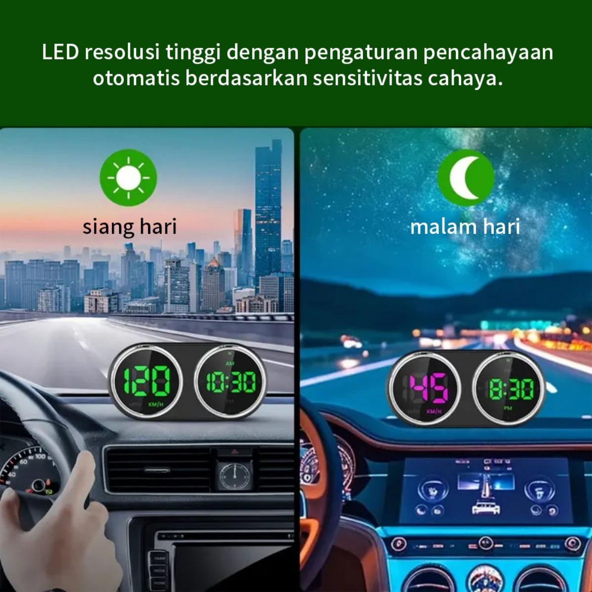 Speedometer GPS Mobil dengan HUD Head Up Display, Menampilkan KM/H dan ...