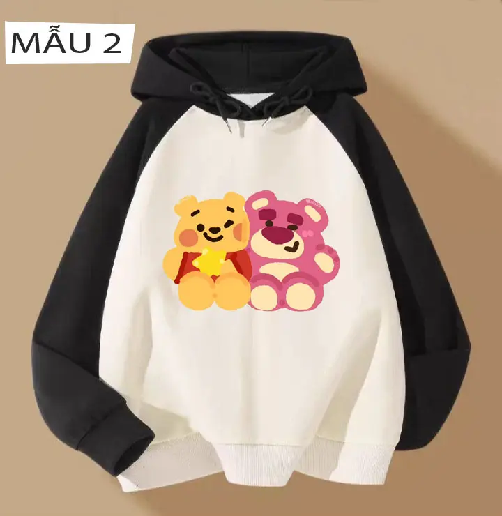 Áo hoodie cho bé gái tay zalang 11816  phom rộng chất nỉ size từ 9 đến 65kg 2