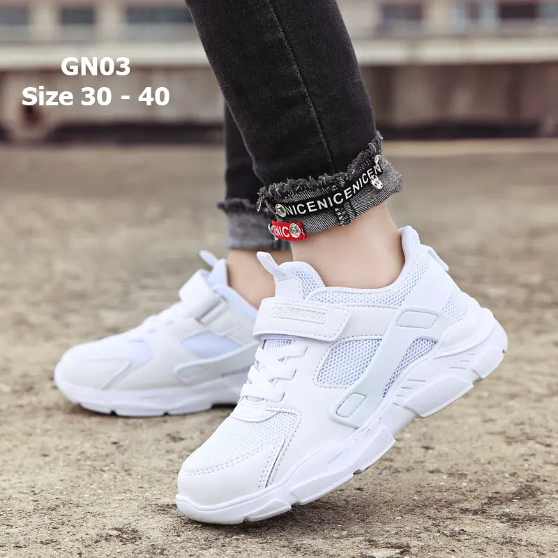 Giày thể thao trắng bé trai , bé gái siêu nhẹ GN03 khỏe khoắn, thời trang 2