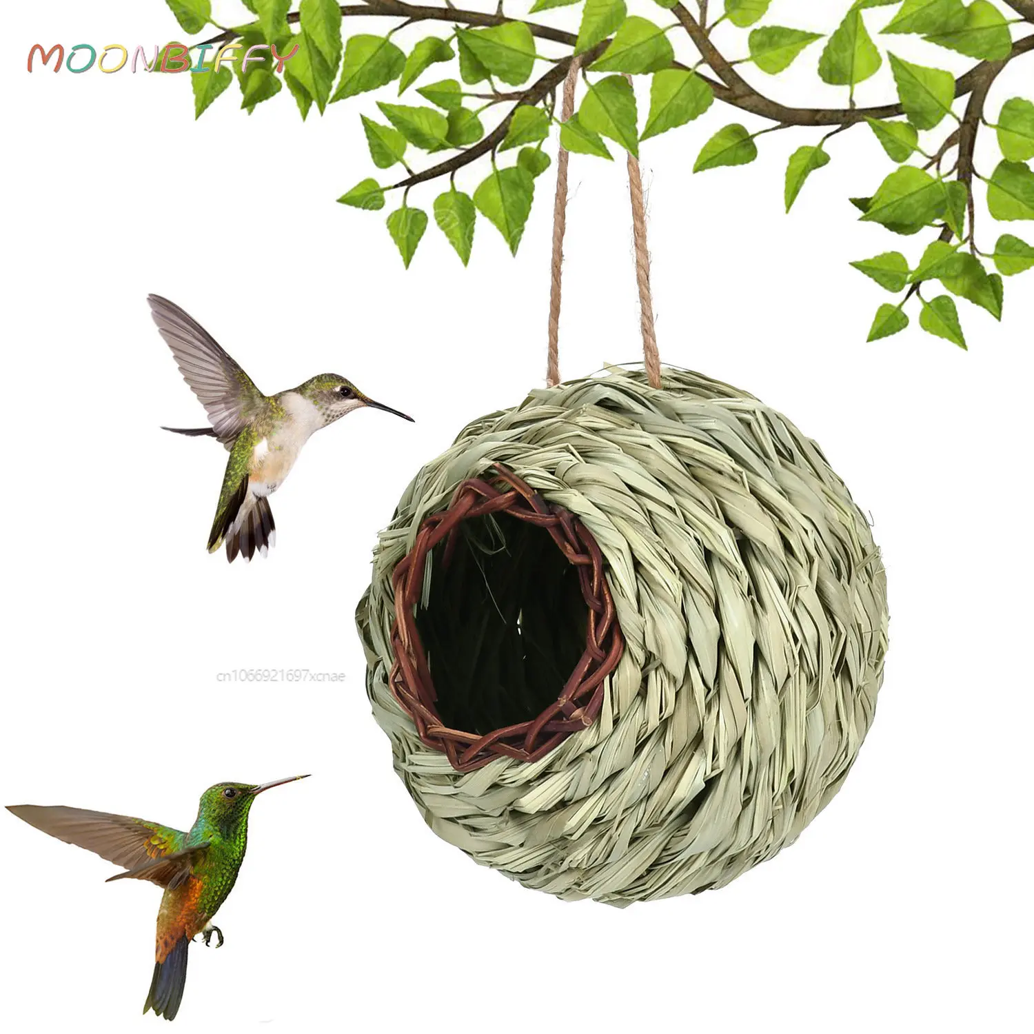 Lồng Chim, Tổ Chim, Cỏ Sậy Tự Nhiên, Tổ Chim Ruồi Hình Cầu, Trang Trí Ngoài Trời, Dệt, Lồng Chim Treo, Chuyên Nghiệp Trong Gia Đình