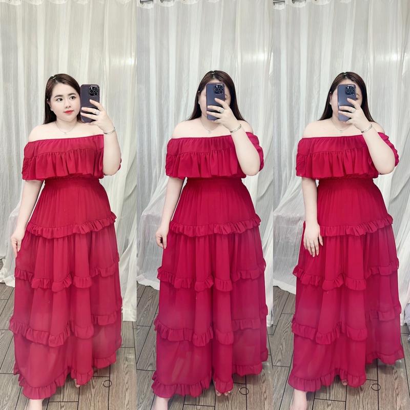 ĐẦM MAXI HOA TẦNG BIGSIZE 60-90Ký Bigsize Linh Nguyễn vay chekhuyet