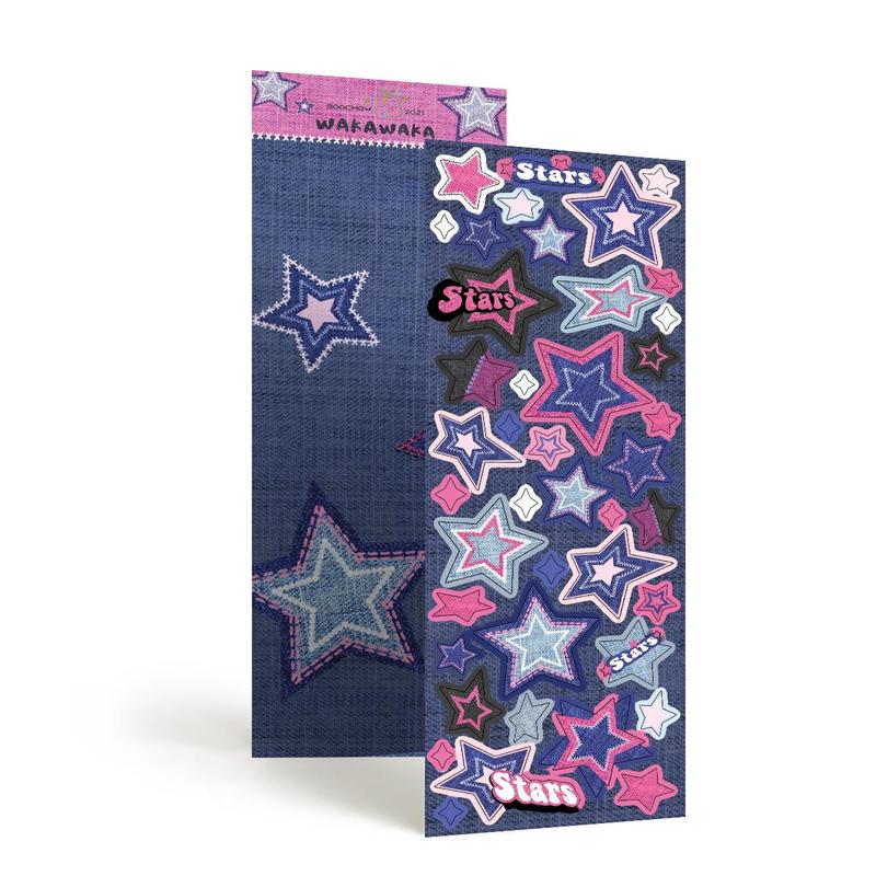 Star Pattern Sticker, 1 Count Decorative Sticker, DIY Decorative Sticker for Scrapbooking, Journal Making, Gift Wrapping 2