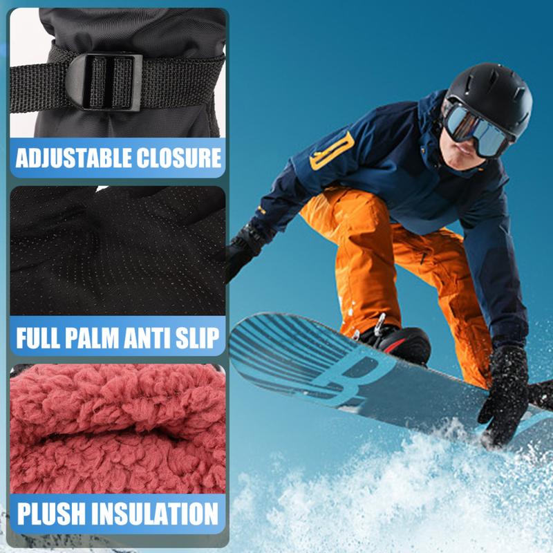 Product Introduction of 1 Pair Winter Men Women Gloves Touch Screen Waterproof Windproof Gloves Warm Snow Ski Gloves Full Finger Non-slip 11