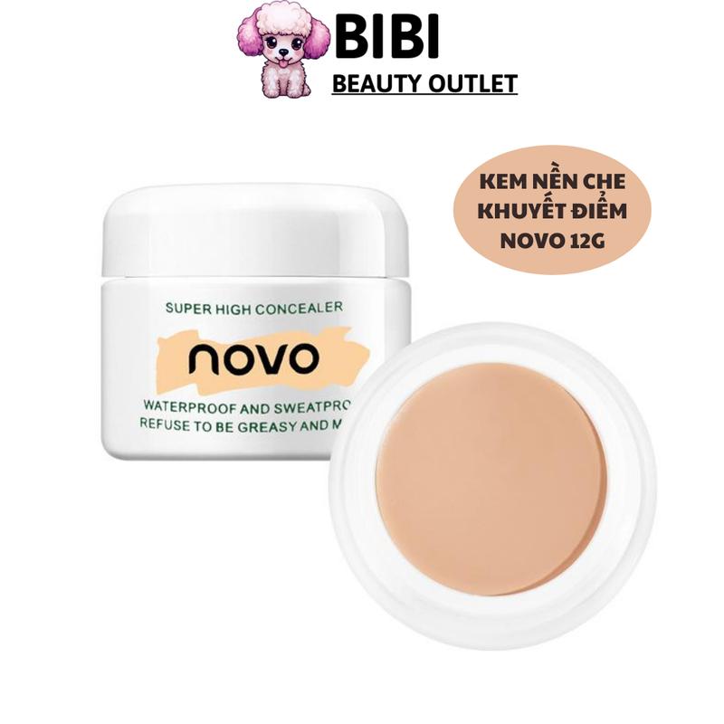 Kem Nền Che Khuyết Điểm Mềm Mịn, Tự Nhiên Novo Super High Concealer 12g BIBI Cosmetic Mỹ Phẩm Nữ Women Trang Điểm Cushion