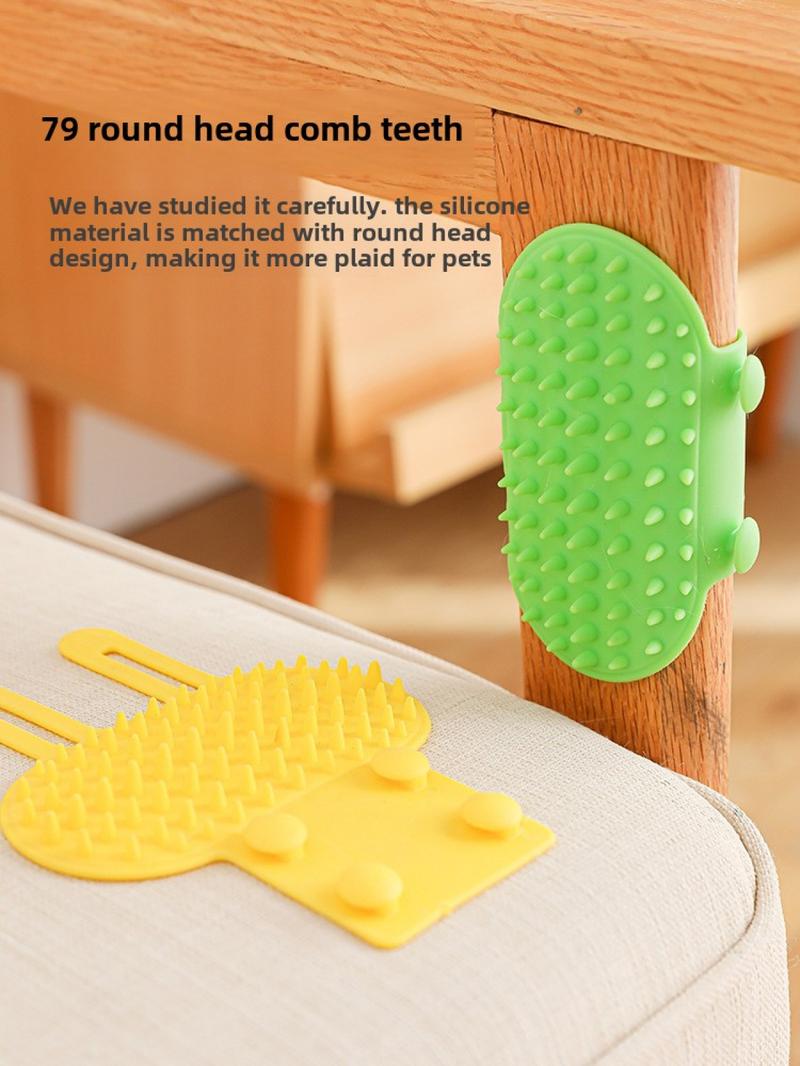 Product Introduction of Multifunctional Cat Scratching Tool Pet Scratching Tool Silicone Cat Toy Scratching Corner Table Strap Toys Cats Pet Toy 16