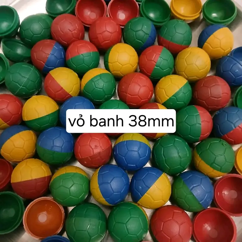 vỏ bóng nhựa 38mm, combo 50 qua,làm đồ chơi thú cưng 2