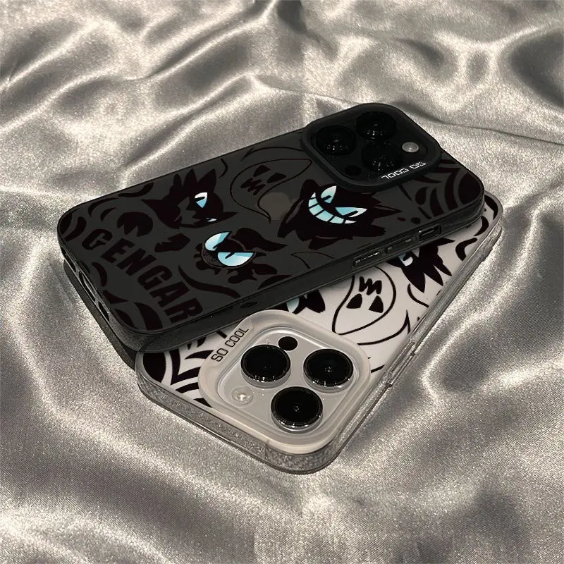 Ốp Lưng iPhone Gengar, Màu Đen, Tương Thích Với iPhone 15 / 14 / 13, Ốp Lưng, Tương Thích Với iPhone 15 Pro, Lì, Bảo Vệ Toàn Cạnh, Chống Sốc, Tương Thích Với iPhone 14 Pro Max, 11 / 12 3