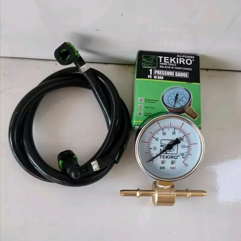 Fuel Pressure Gauge Tester fuelpum Alat Cek Ukur Tekanan Rotak Pompa bahan bakar minyak motor injeksi 5