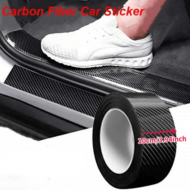 Carbon Fiber Pattern Car Sticker, Waterproof Car Door Sill Protector, Car Side Mirror Protector, Universal Car Exterior Accessories 1