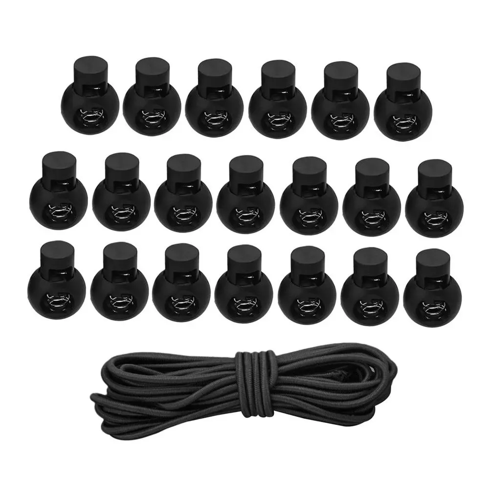 Khóa Dây, 20 CÁI, Nút Chuyển Đổi Lò Xo, Nút Chặn, Dây Co Giãn Dây 2,5Mm Chiều Dài 3,28 Mía, Thích Hợp Cho Dây Rút, Dây Giày, Quần Áo, Ba Lô, Túi Xách