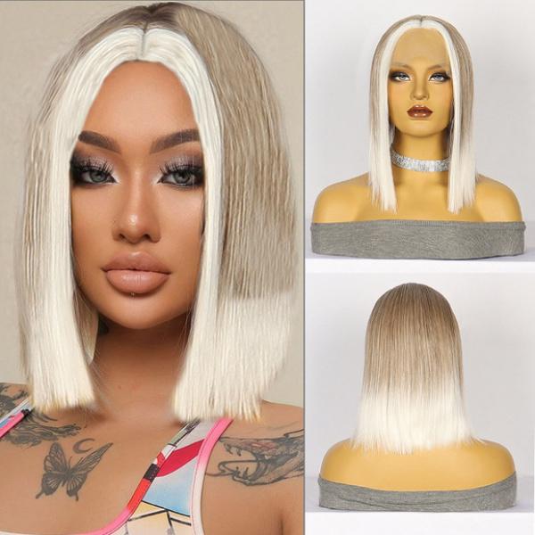 Product Introduction of Cross-Border Fashion Wig Women's Hair Band Short African Small Curly Hair Chemical Fiber Hair Cover High-Temperature Fiber Xuchang Wig 53