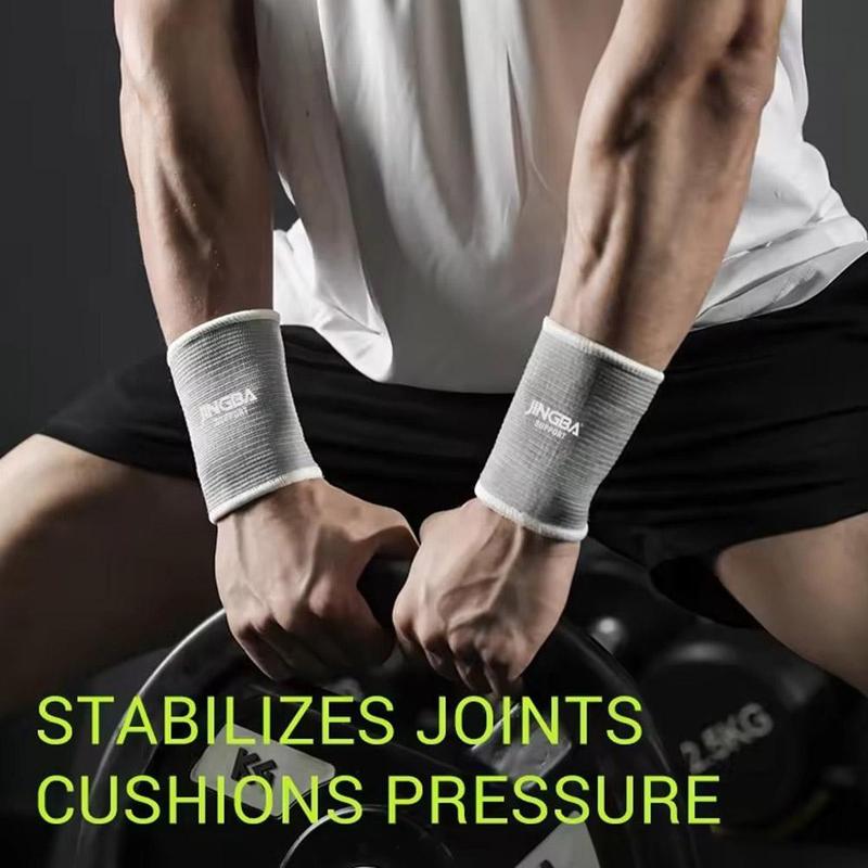 JINGBA Sports Wrist Brace, High Knitted Elastic Breathable Outdoor Badminton Basketball Weightlifting Training Brace Knitted Wristbands 3