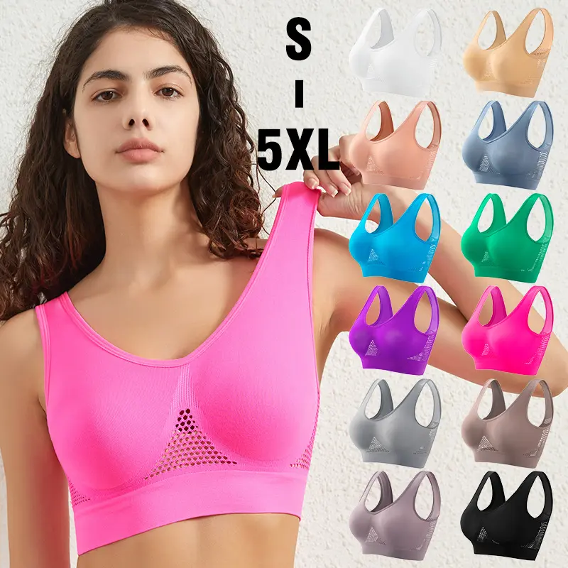 Áo Ngực Thoáng Khí Áo Ngực Thể Thao Không Gọng Áo Ba Lỗ Làm Đẹp Gợi Cảm Yoga Chạy Bộ Tập Thể Dục Có Chun Ngực Nhỏ Cho Nữ 0