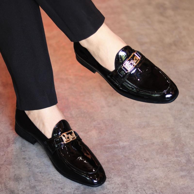 Giày lười nam đẹp - Giày da bóng mác ngựa chống han rỉ đi mưa nắng thoải mái , thấm hút mồ hôi cực tốt Đồng Loafer