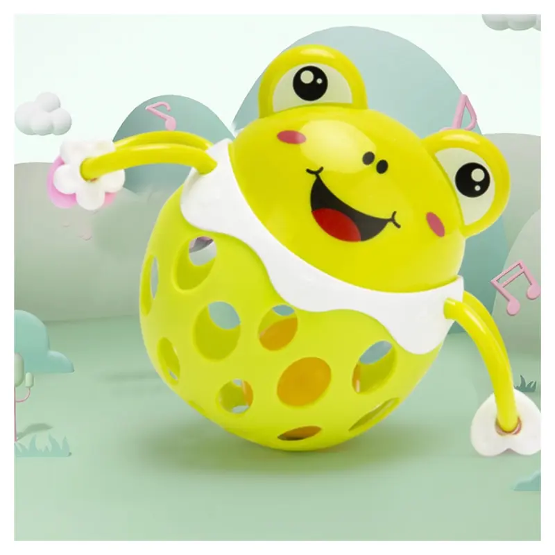 HAPPYTOYS.888 Baby Rattle Teether Soft Rubber Hand Ball / Mainan Rattle Bayi / Mainan Bola Karet Lembut Kartun 2