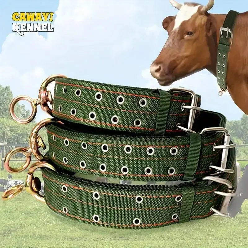 Four Layers Thickened Cow Neck Yoke, 1 Set Durable Canvas Collar with Rope and Bolt, Farm Animal & Poultry Supplies 5