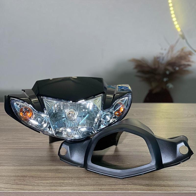 Bộ Đầu si hello chóa đèn nhỏ cho xe SIRIUS - Chóa si hello + ốp đầu trước tặng kèm bợ nhám sau