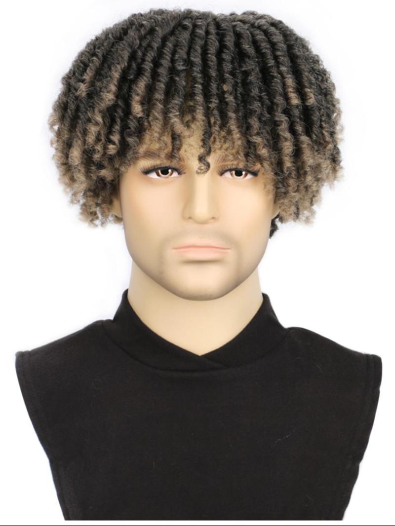 Product Introduction of 6 Inch Short Dreadlock Wigs for Men, Natural Looking Afro Wig Men Dreadlock Hair with Clips in Braided Half Wigs, Short Synthetic Dreadlock Wig for Party Photography, Braided Wigs Hairstyle Ideas 5