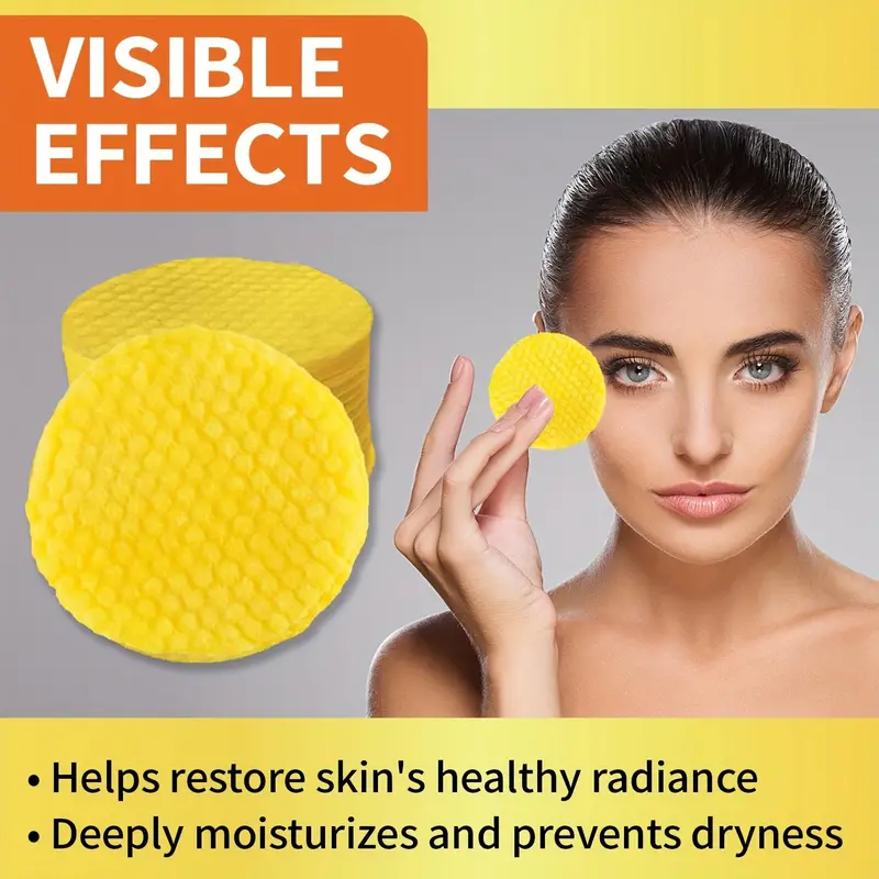 Turmeric & Kojic Acid Face Cleansing Pads, 50pcs/box Deep Moisturizing Facial Cleansing Pads, Gentle Facial Cleanser for Sensitive Skin 3