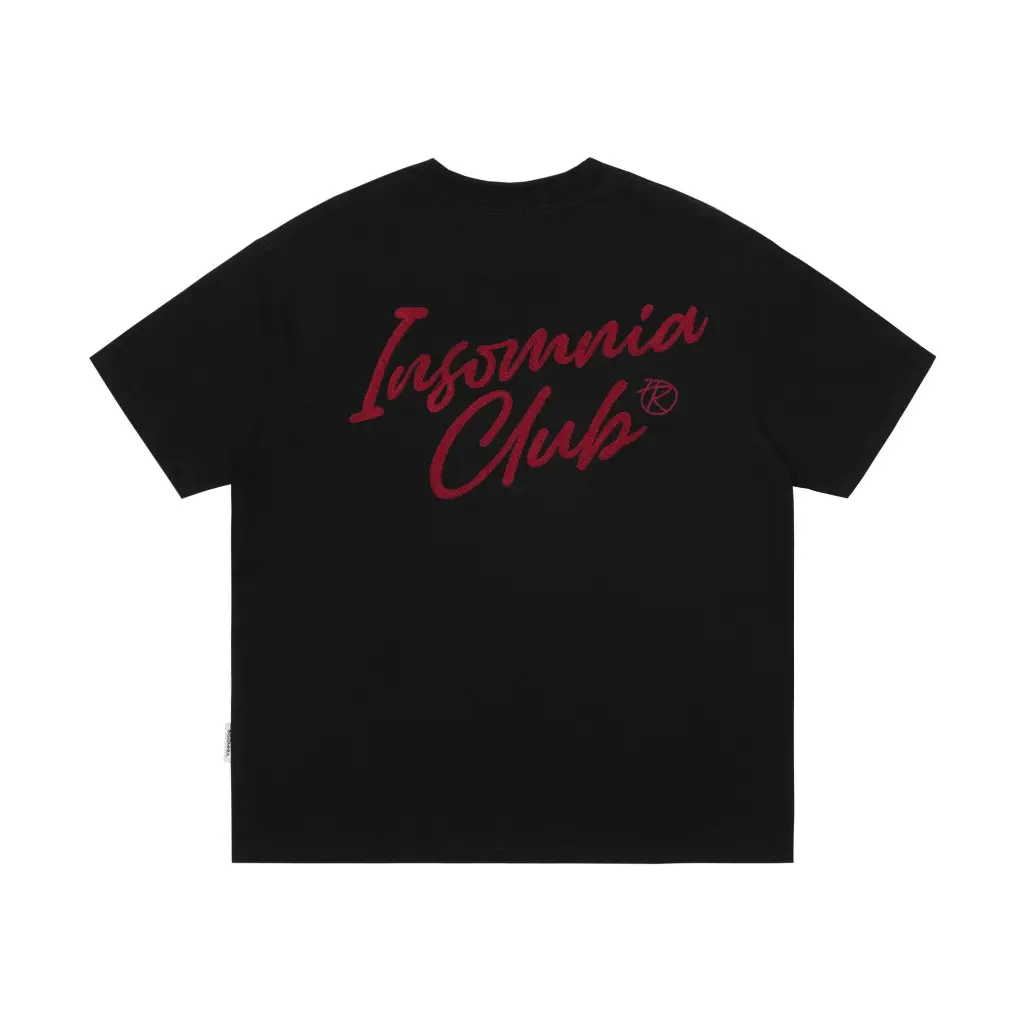 Thoải mái đơn Áo Thun Boxy 280GSM Thêu Xù Ver 2 INSOMNIA Unisex Local Brand - TS029 LOCAL BRAND TEE Nữ Top Women Cổ Tròn