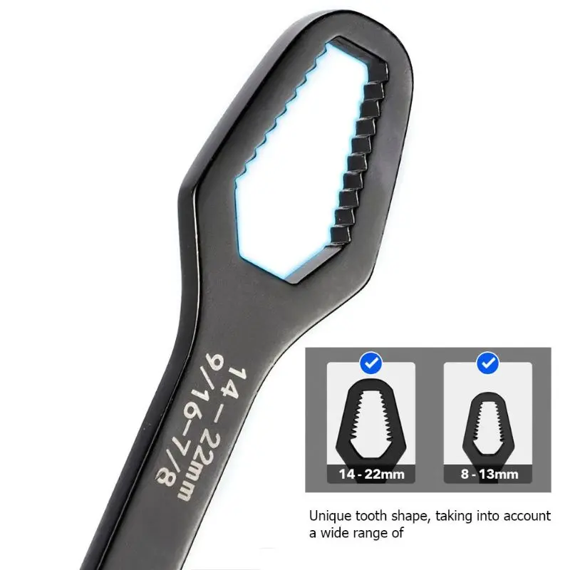 Alloet Kunci Pas Double-Head Key Wrench Ratchet Spanner - RL215 2
