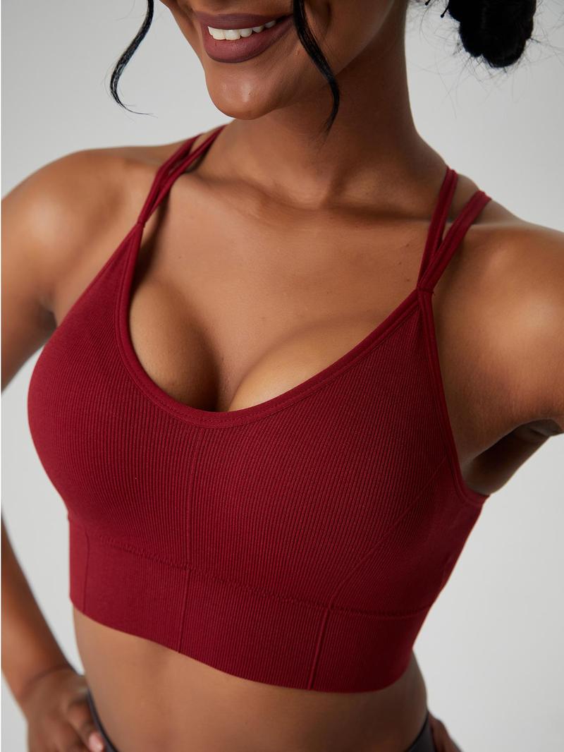 Product Introduction of Women's Solid Wireless Bra, Removable Chest Pads Backless Bralette, Soft Comfy Breathable Lingerie Top for Daily Wear 5