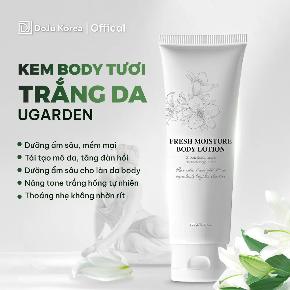 Kem dưỡng da body hỗ trợ trắng da Ugarden 250g